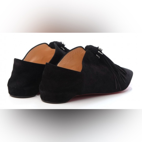Never Worn Christian Louboutin Medinana Flat Veau Velours Size 38 - Picture 10 of 12